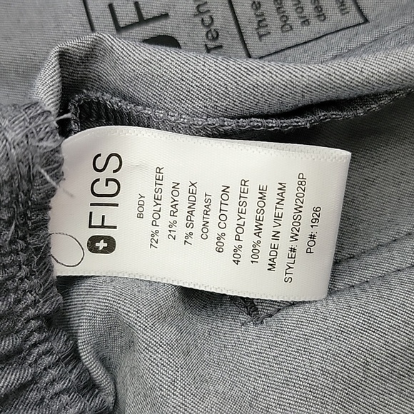Figs Graphite Gray Zamora High Waisted Petite Joggers Scrub Pants Sz XSP - Picture 11 of 12